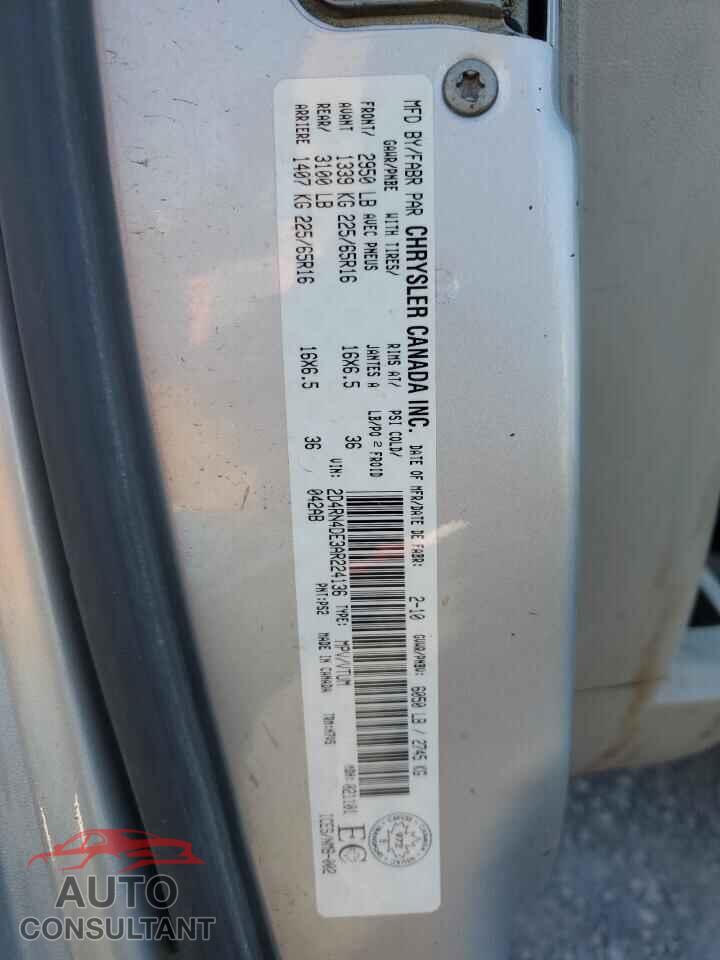 DODGE CARAVAN 2010 - 2D4RN4DE3AR224136