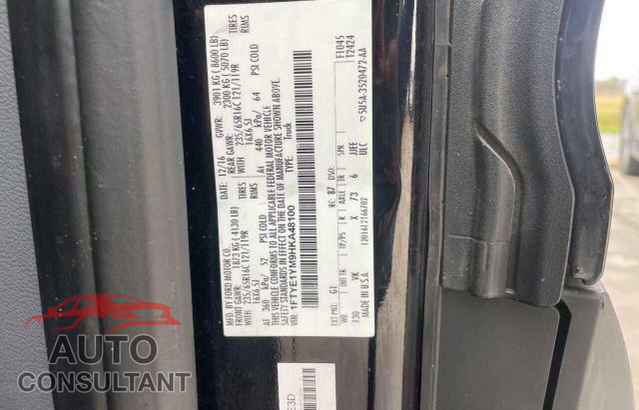 FORD TRANSIT 2017 - 1FTYE1YM9HKA48100