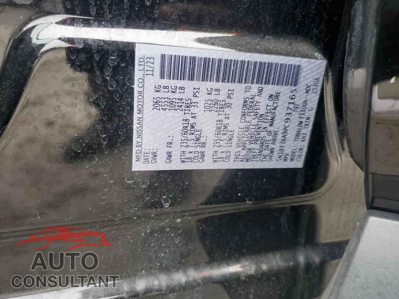 NISSAN ROGUE 2023 - 5N1BT3BA9PC937165