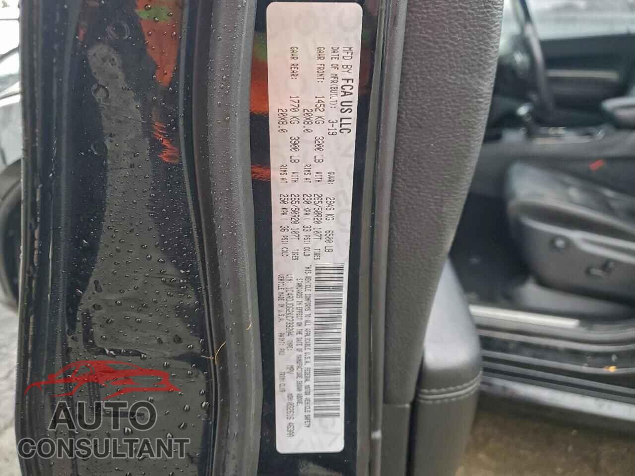 DODGE DURANGO 2019 - 1C4RDJDG2KC739204