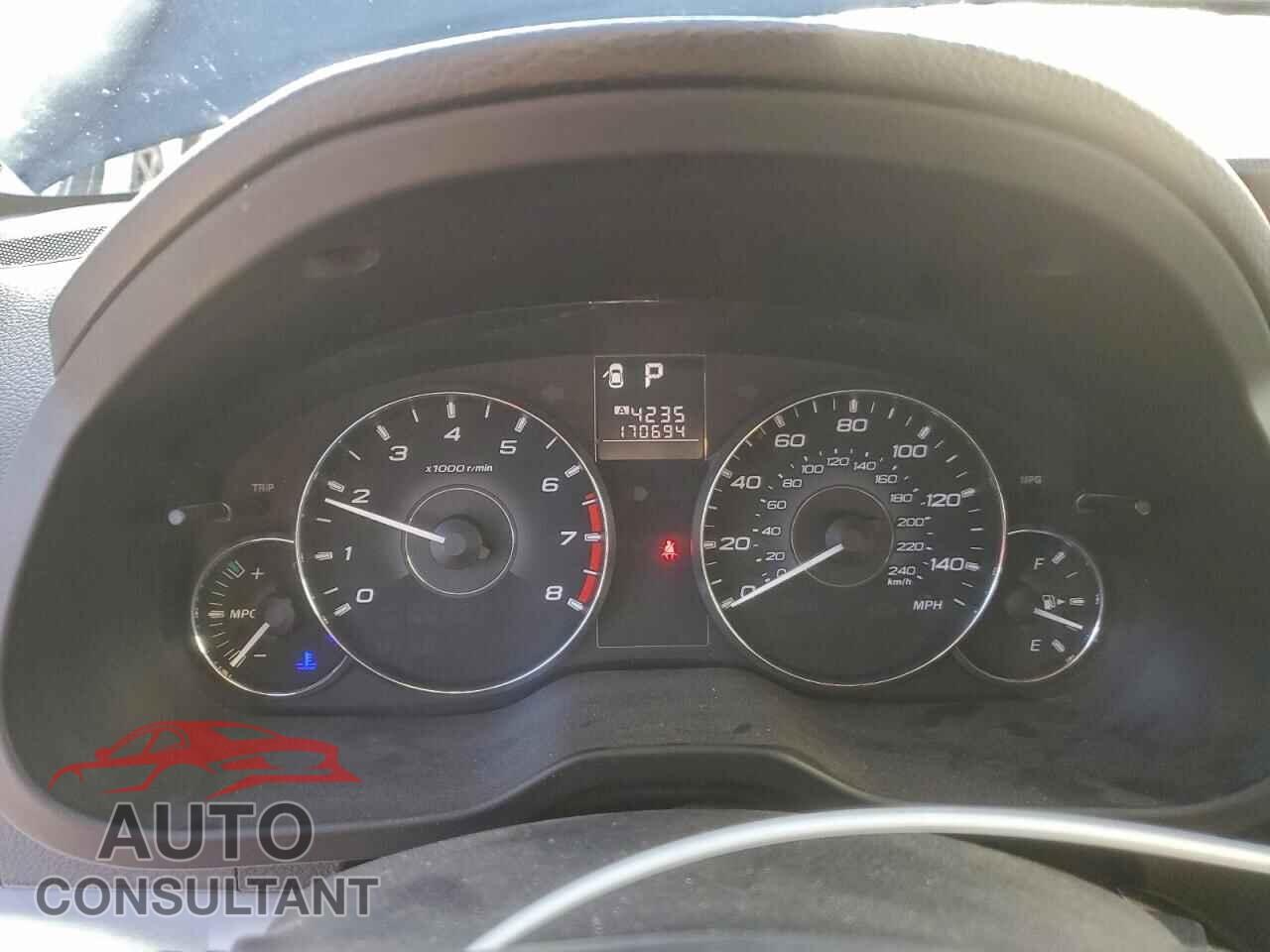 SUBARU OUTBACK 2012 - 4S4BRBCC2C3204555