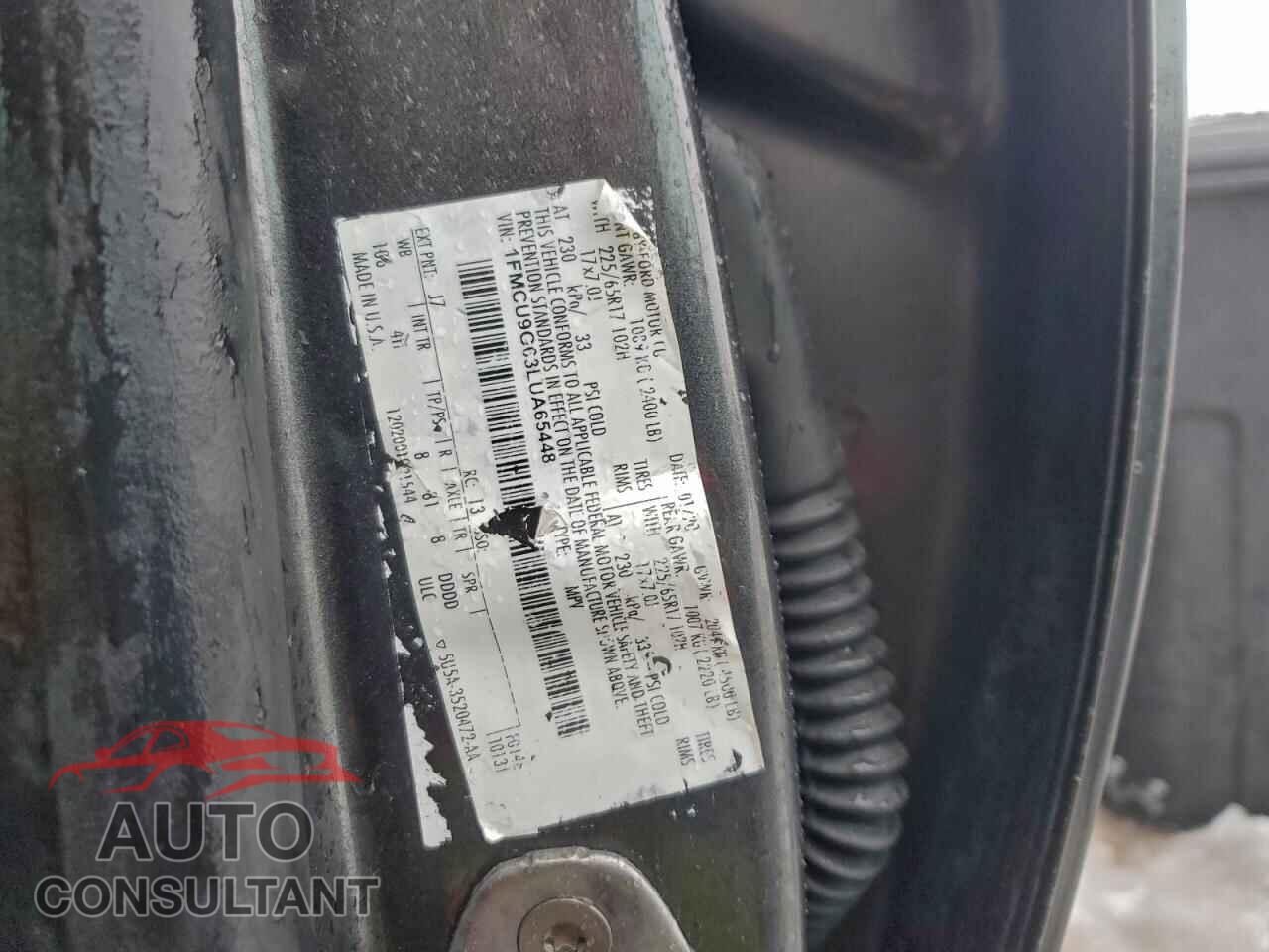 FORD ESCAPE 2020 - 1FMCU9G63LUA65448