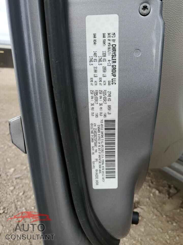 DODGE CARAVAN 2013 - 2C4RDGBG7DR756001