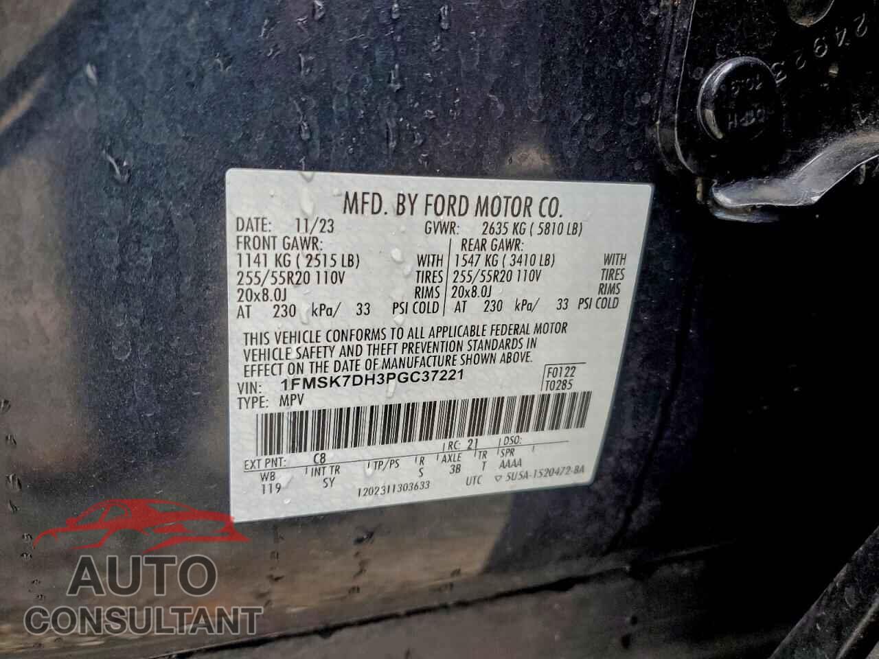 FORD EXPLORER 2023 - 1FMSK7DH3PGC37221