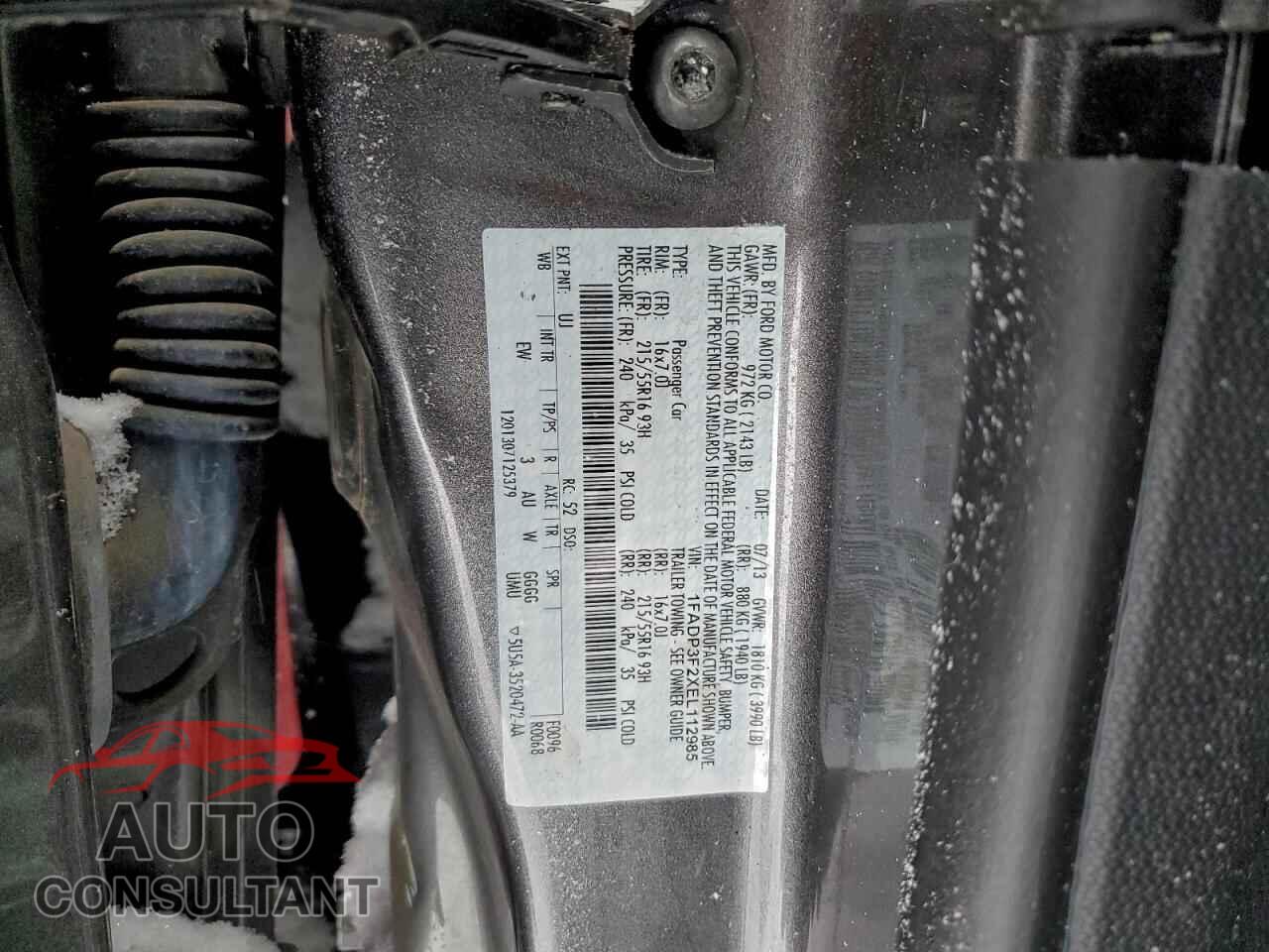 FORD FOCUS 2014 - 1FADP3F2XEL112985