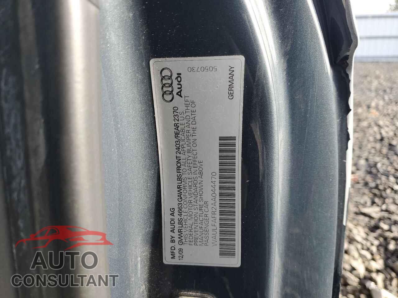 AUDI A5 2010 - WAULFAFR2AA044470