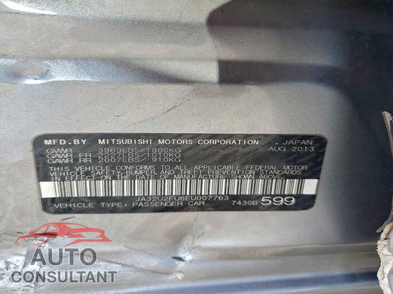 MITSUBISHI LANCER 2014 - JA32U2FU6EU007763