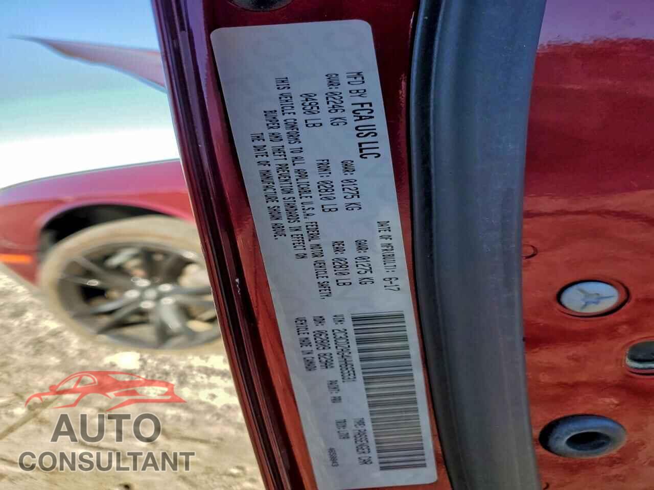 DODGE CHALLENGER 2017 - 2C3CDZAG4HH665531