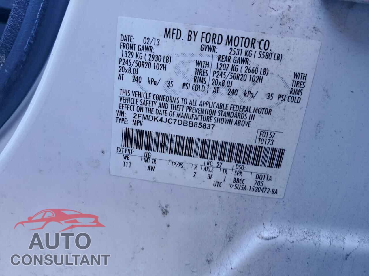 FORD EDGE 2013 - 2FMDK4JC7DBB85837