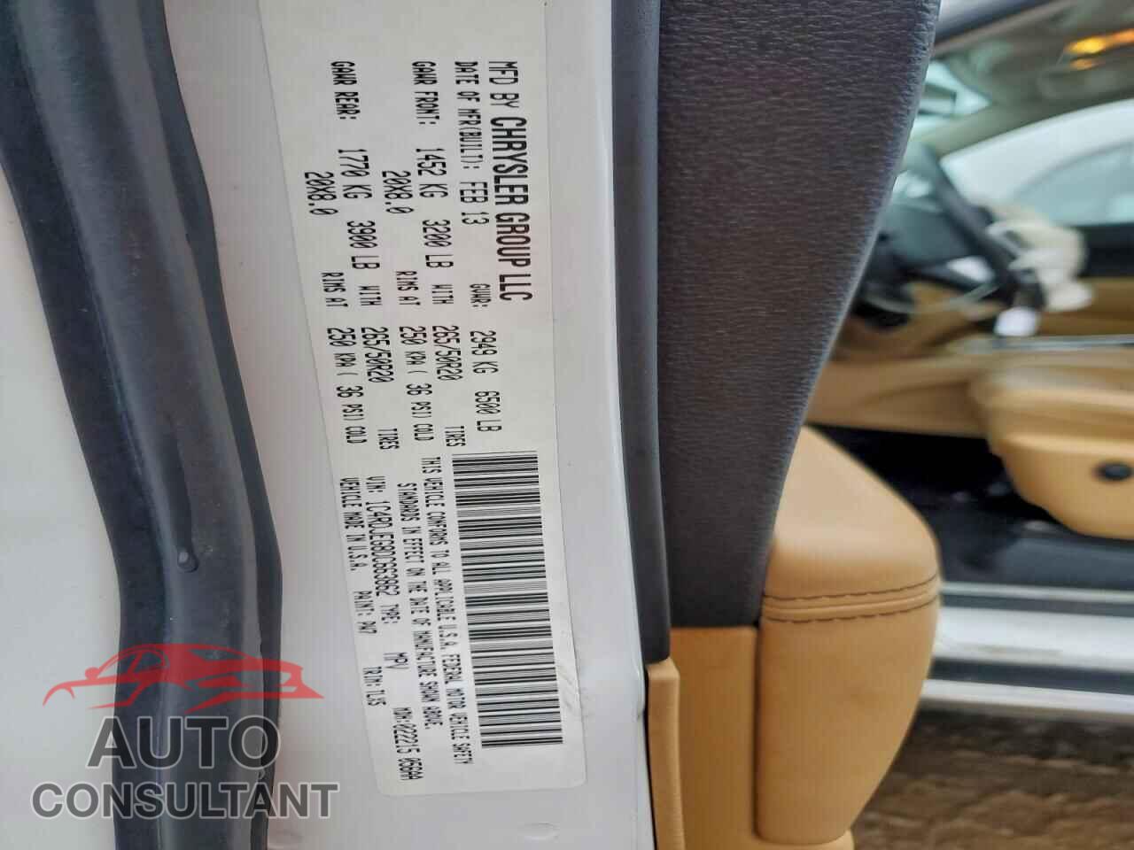 DODGE DURANGO 2013 - 1C4RDJEG8DC663862