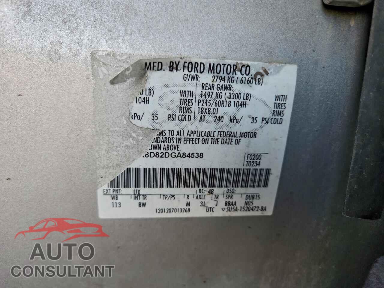 FORD EXPLORER 2013 - 1FM5K8D82DGA84538