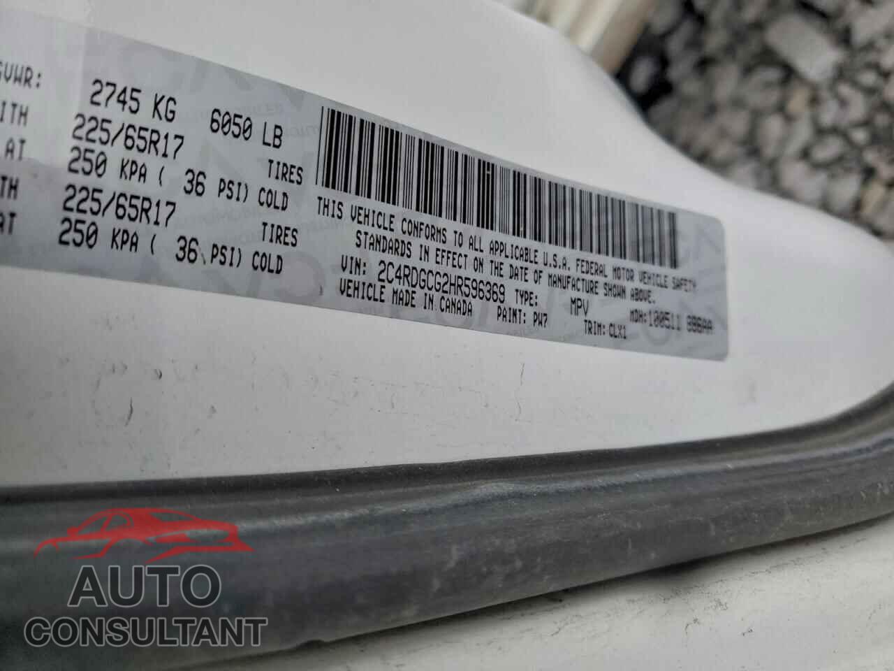 DODGE CARAVAN 2017 - 2C4RDGCG2HR596369