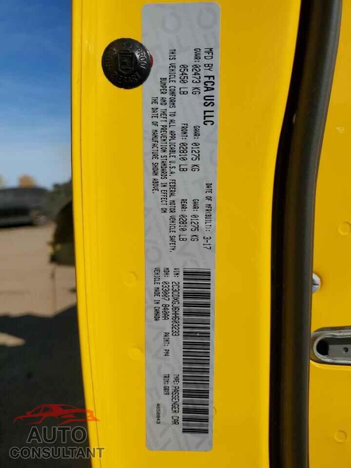DODGE CHARGER 2017 - 2C3CDXGJ6HH603233