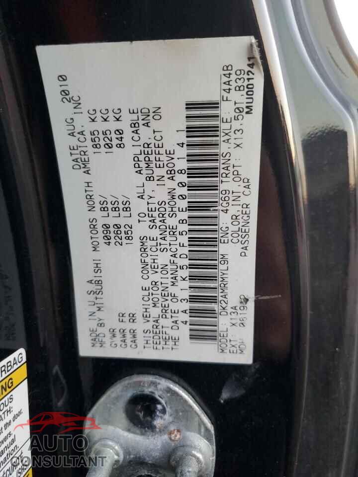 MITSUBISHI ECLIPSE 2011 - 4A31K5DF5BE008141