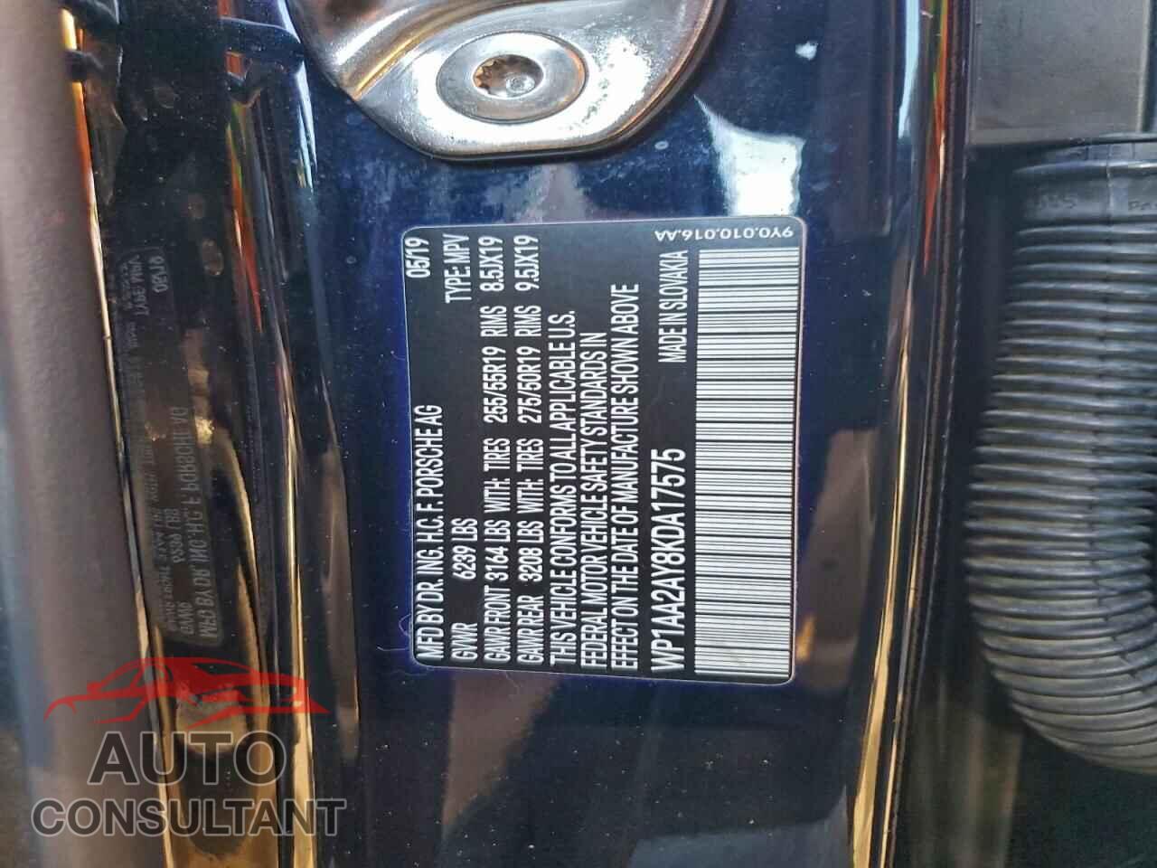 PORSCHE CAYENNE 2019 - WP1AA2AY8KDA17575