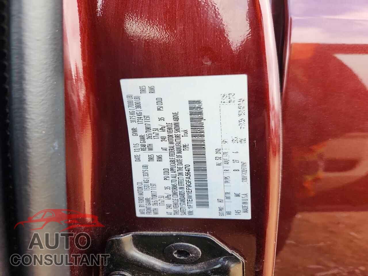 FORD F-150 2016 - 1FTEW1EF9GFA56470