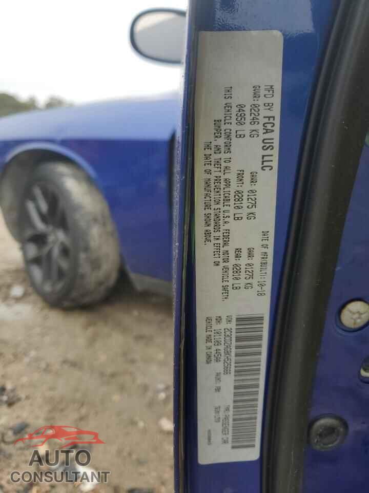 DODGE CHALLENGER 2019 - 2C3CDZAG8KH525666