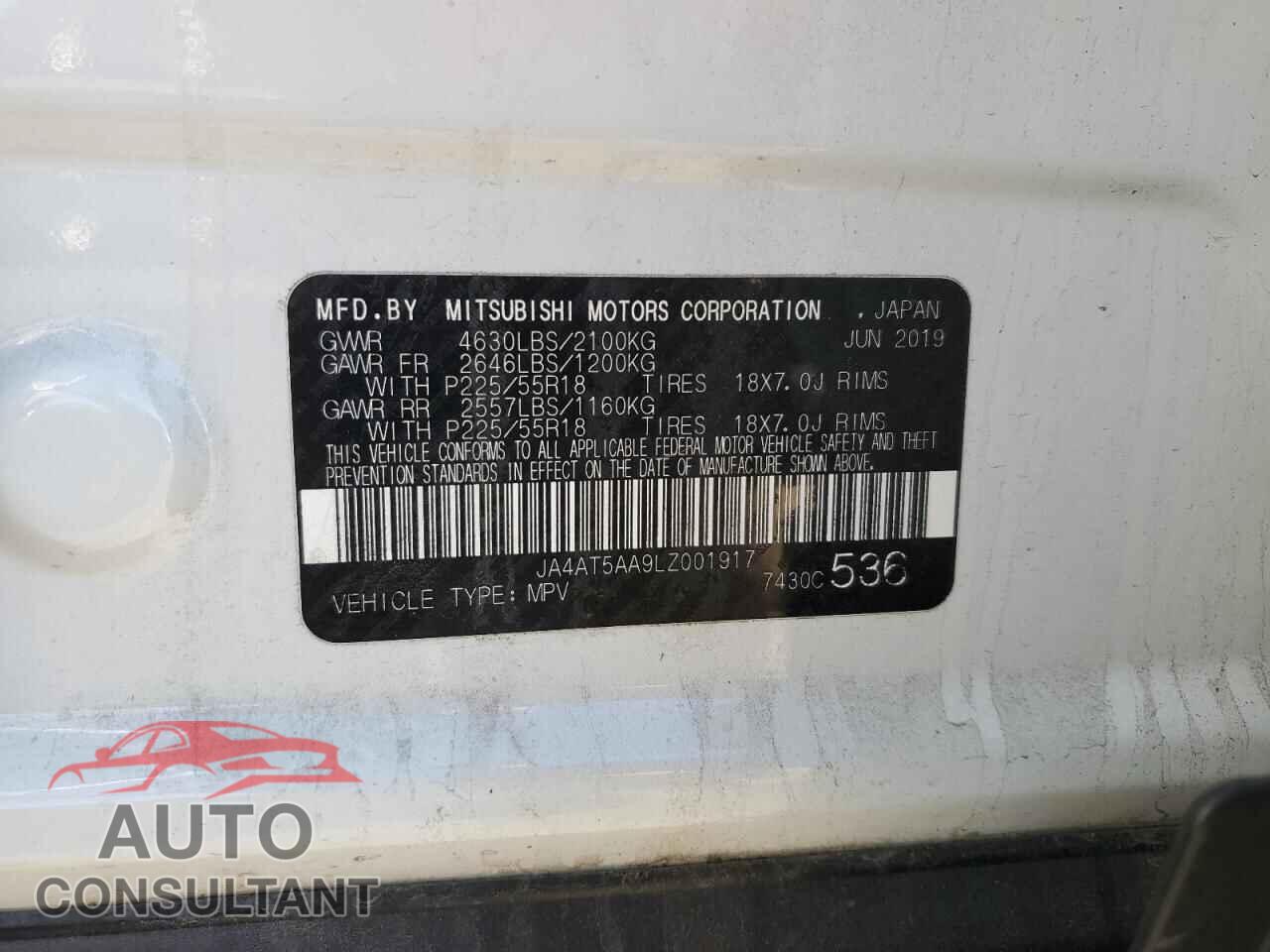 MITSUBISHI ECLIPSE 2020 - JA4AT5AA9LZ001917