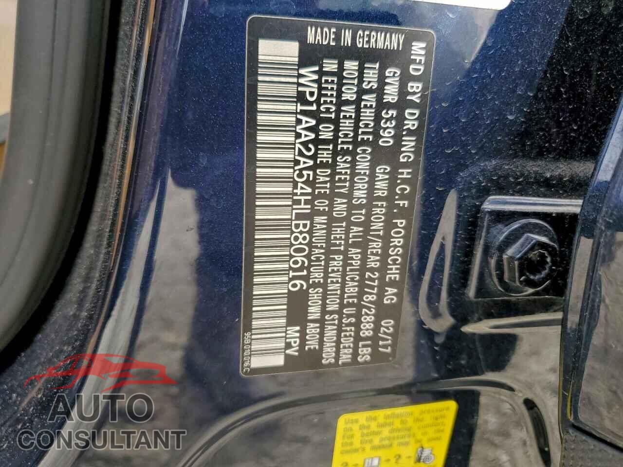 PORSCHE MACAN 2017 - WP1AA2A54HLB80616