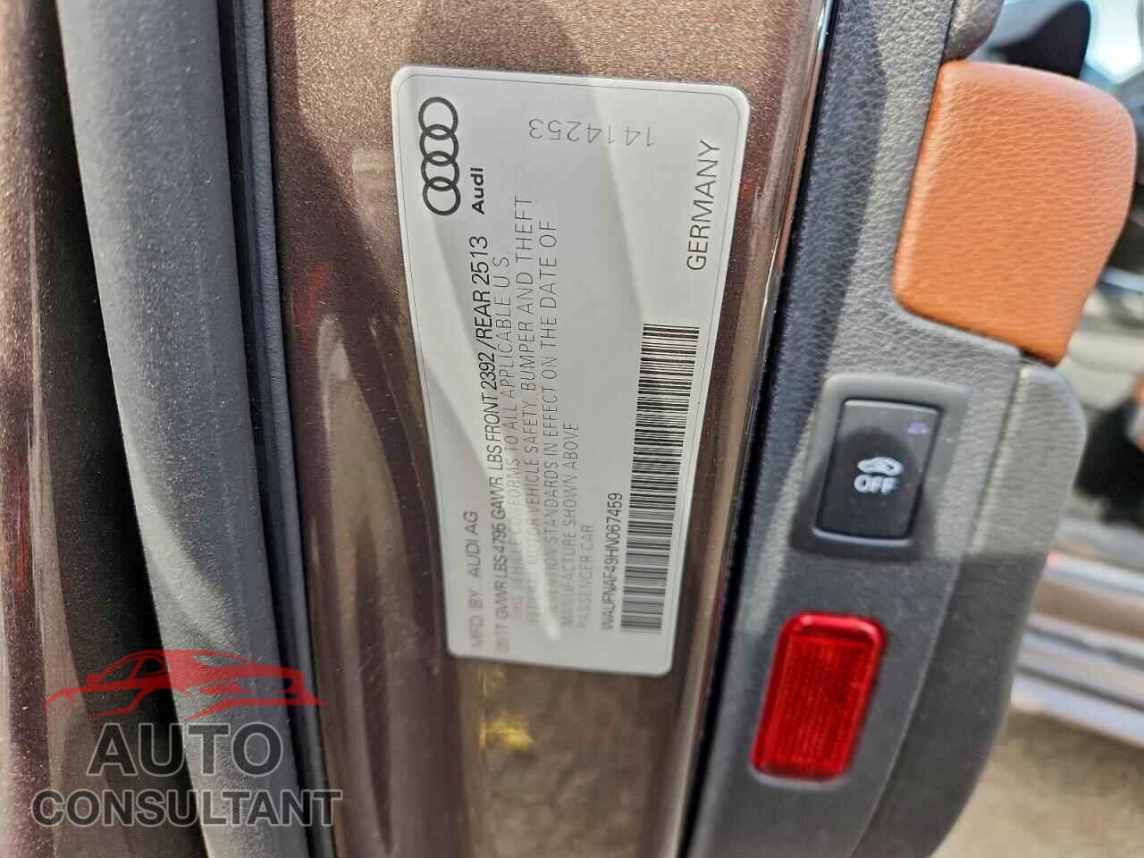 AUDI A4 2017 - WAUFNAF49HN067459