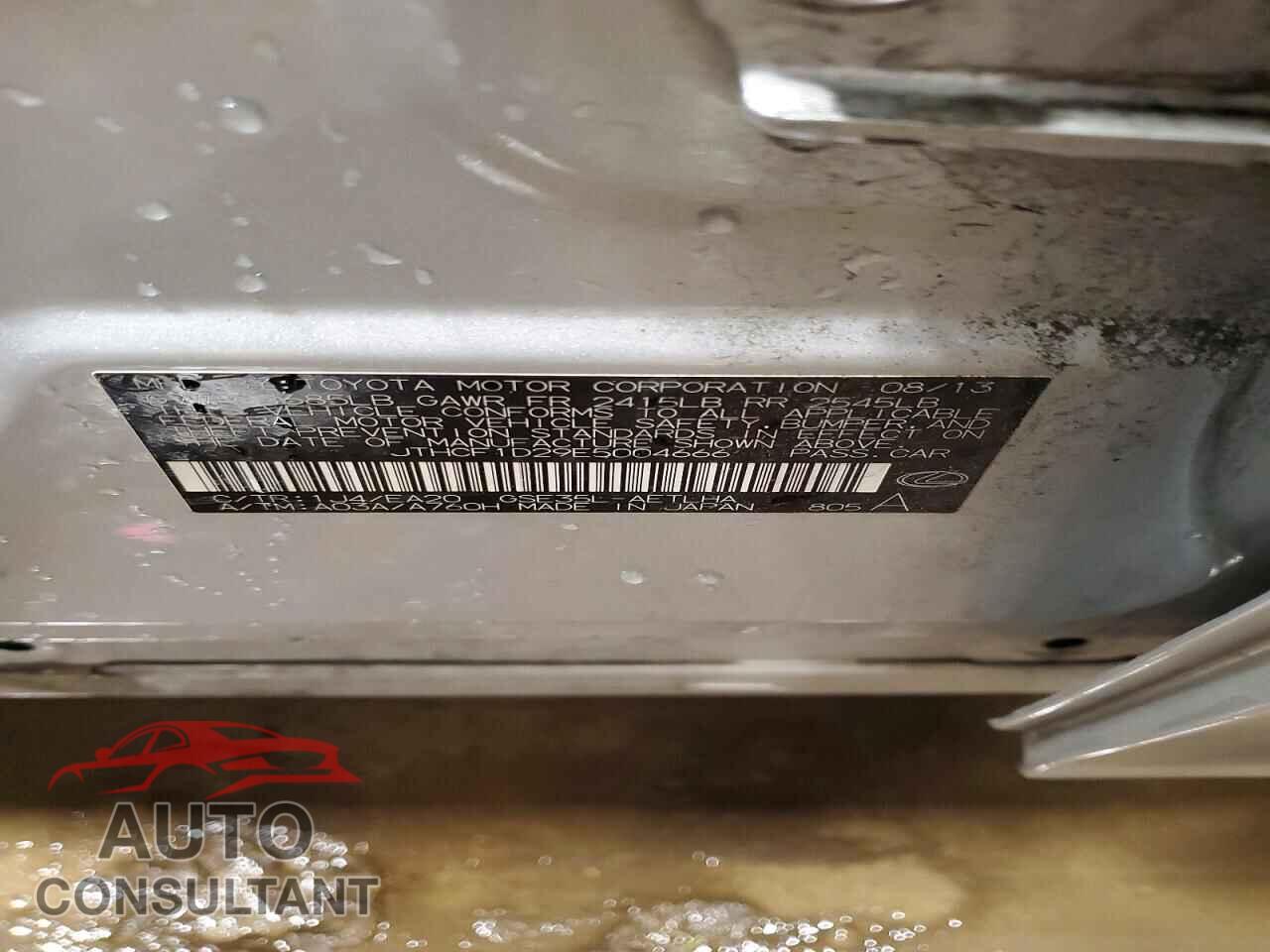 LEXUS IS 2014 - JTHCF1D29E5004666