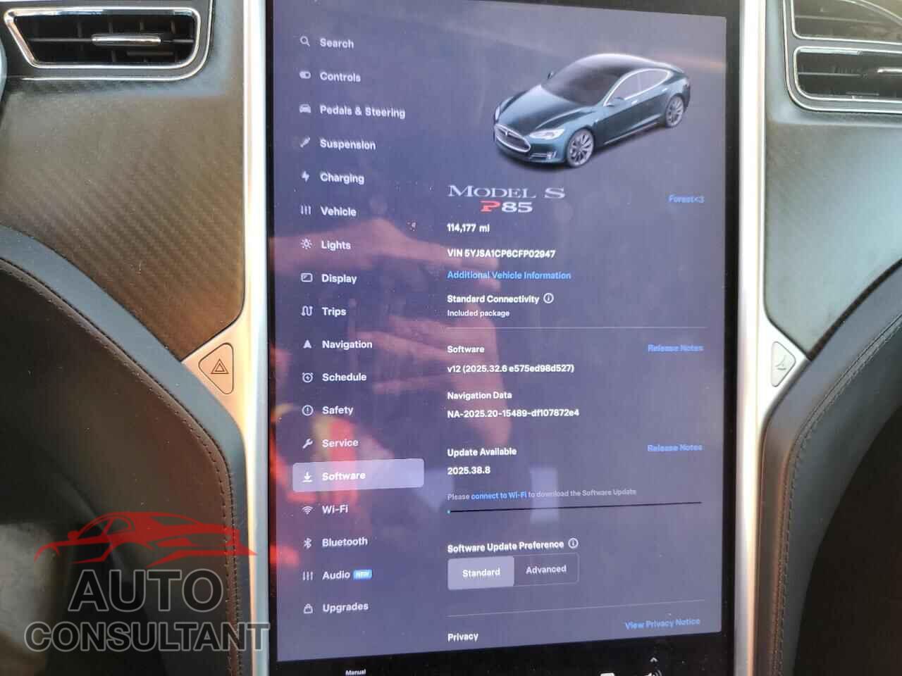 TESLA MODEL S 2012 - 5YJSA1CP6CFP02947