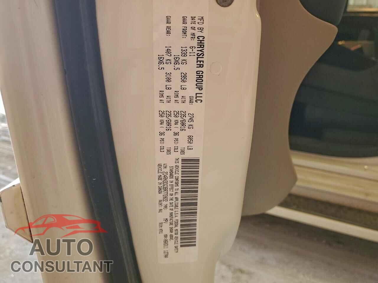 DODGE CARAVAN 2011 - 2D4RN3DG3BR772022