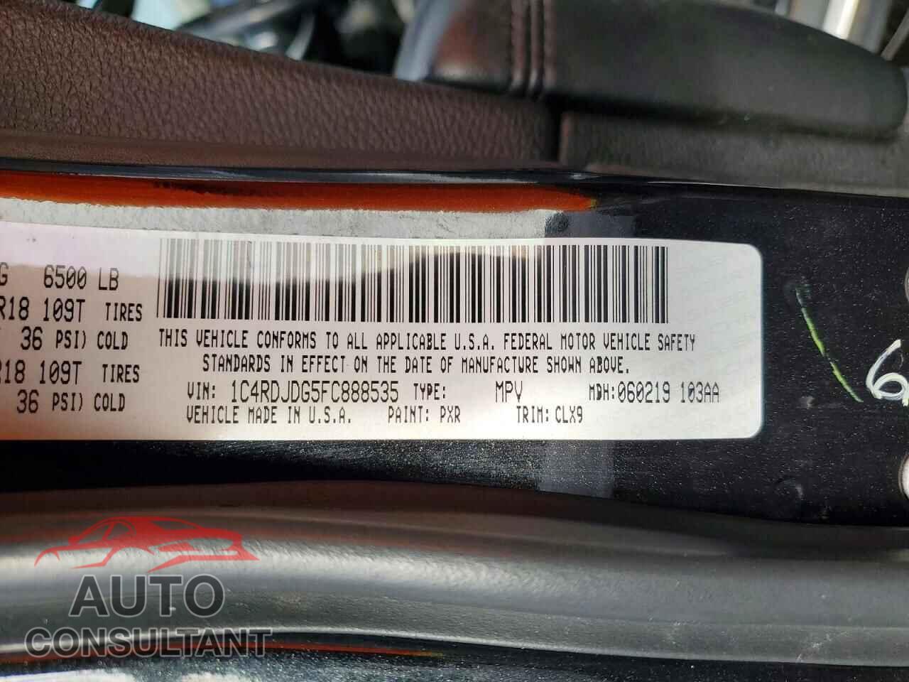 DODGE DURANGO 2015 - 1C4RDJDG5FC888535
