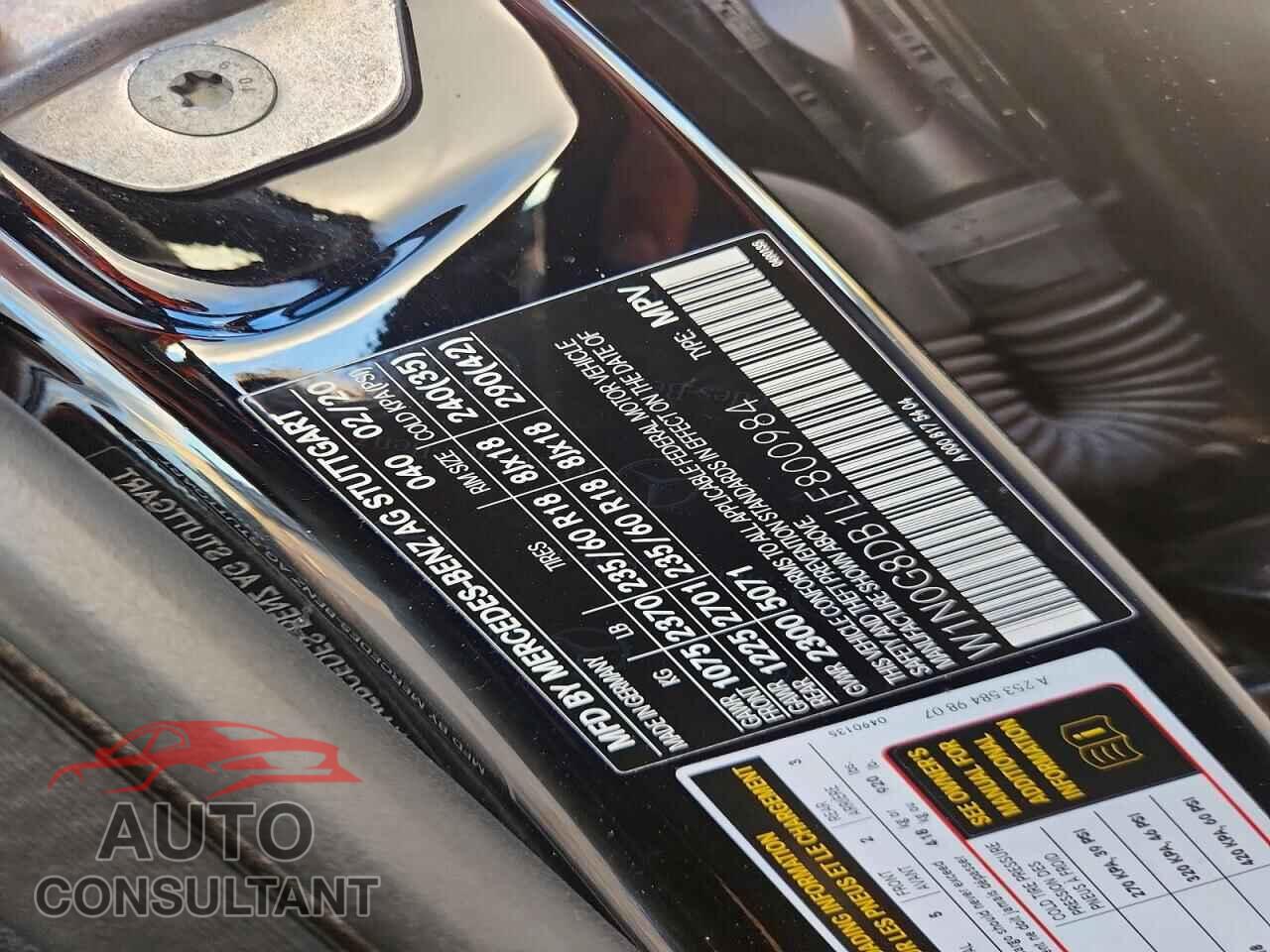MERCEDES-BENZ GLC-CLASS 2020 - W1N0G8DB1LF800984