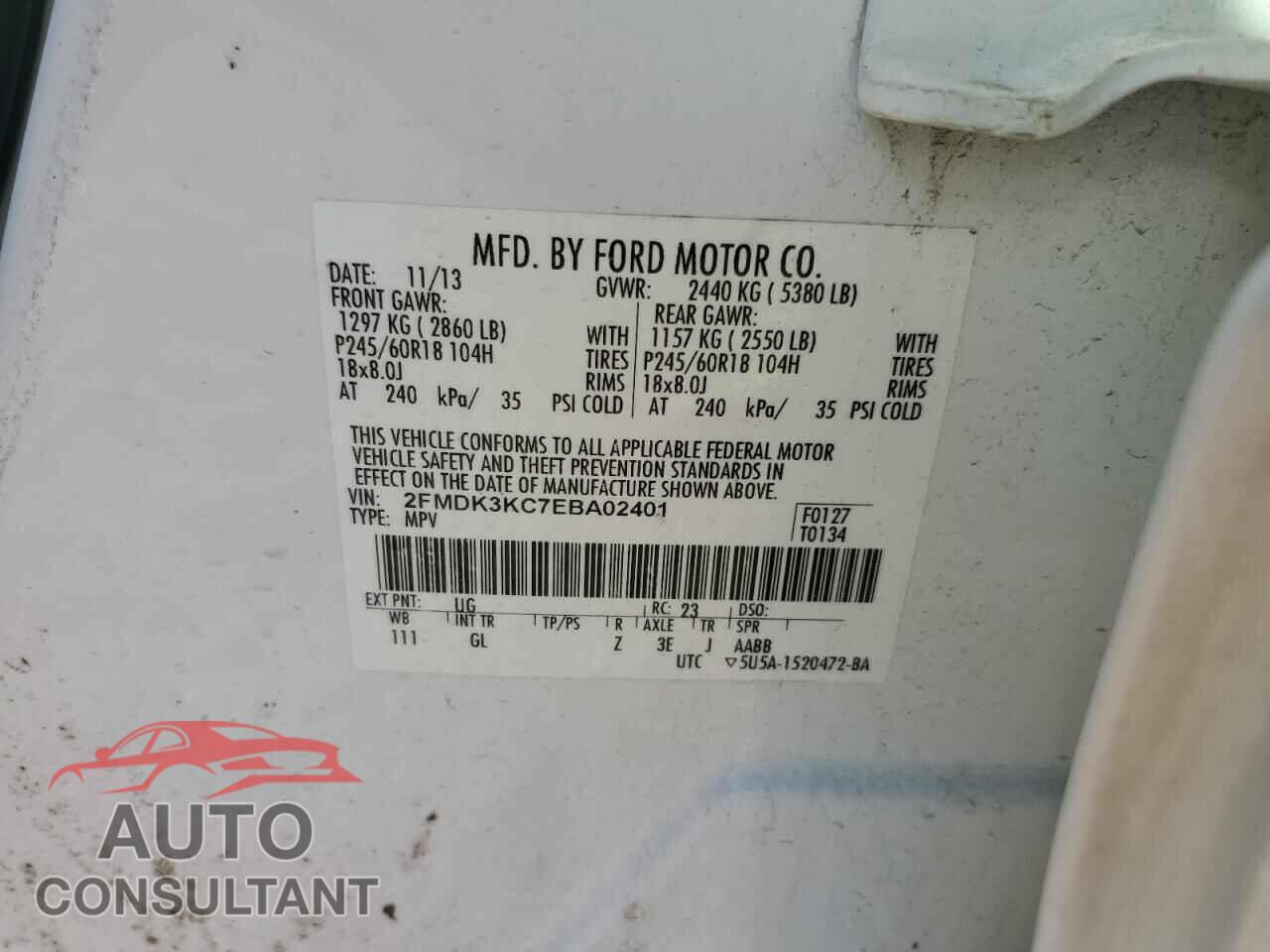 FORD EDGE 2014 - 2FMDK3KC7EBA02401