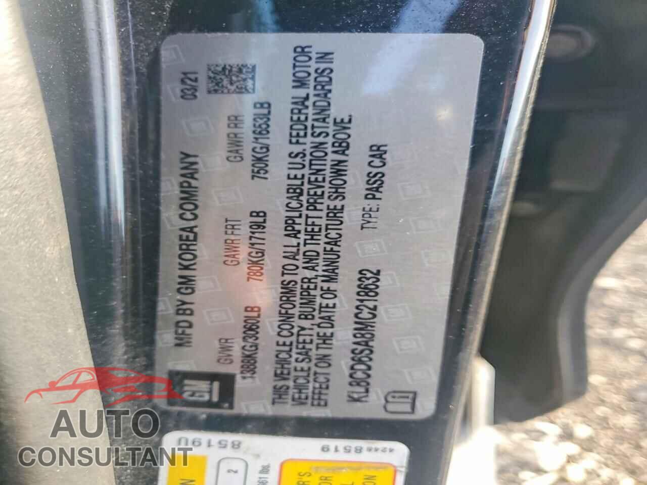 CHEVROLET SPARK 2021 - KL8CD6SA8MC218632