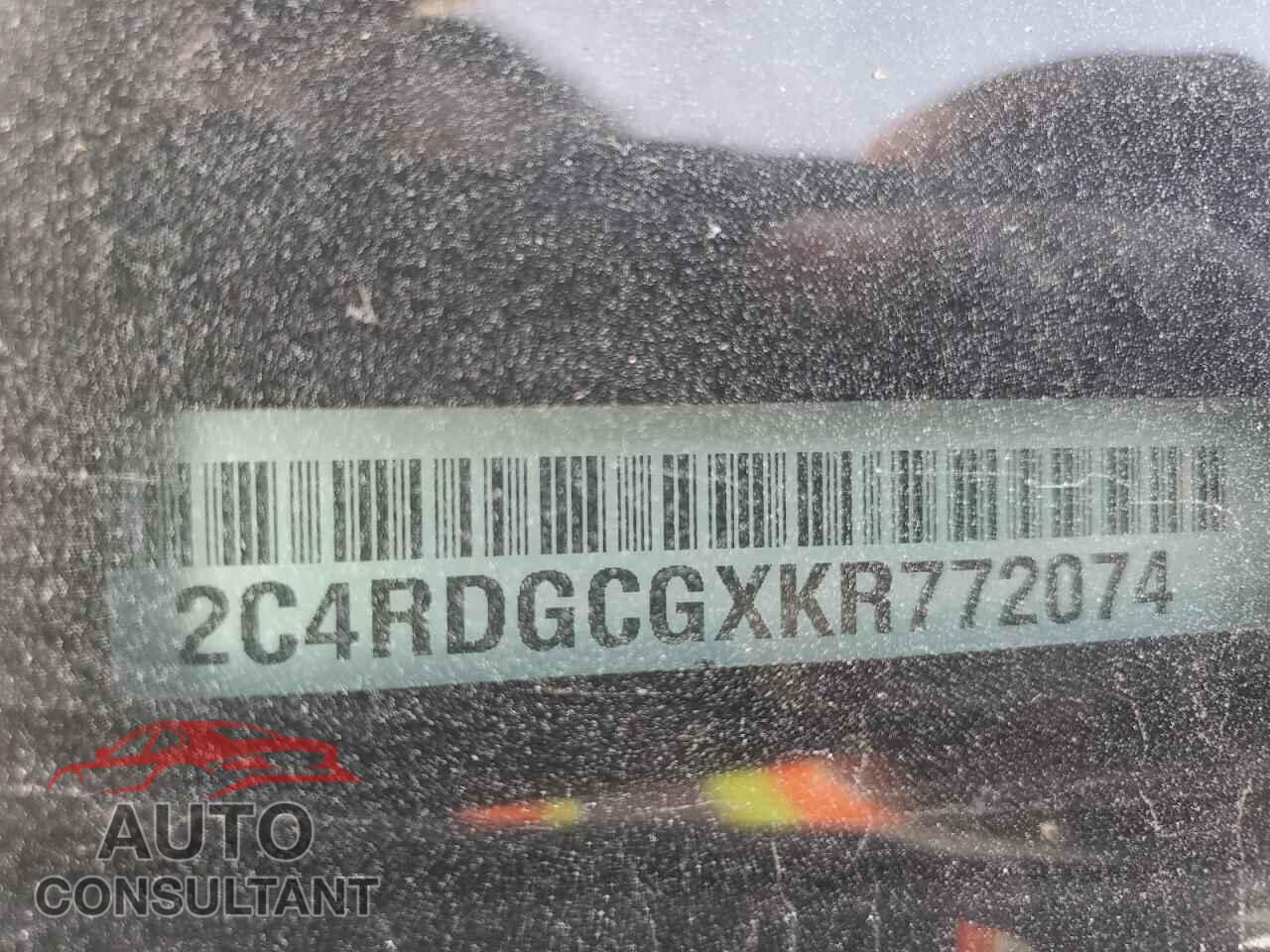 DODGE CARAVAN 2019 - 2C4RDGCGXKR772074