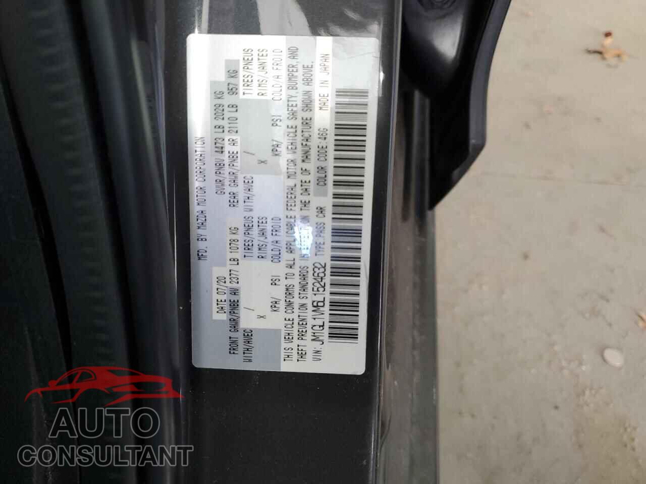 MAZDA 6 2020 - JM1GL1VM6L1524632