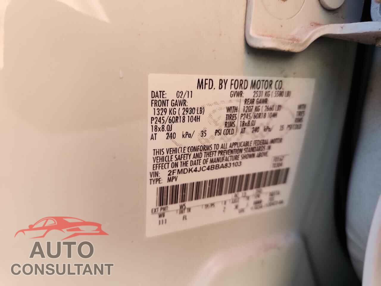 FORD EDGE 2011 - 2FMDK4JC4BBA83103