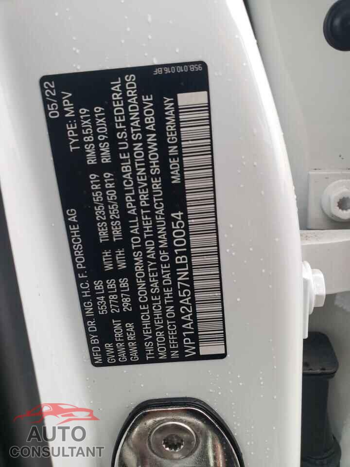 PORSCHE MACAN 2022 - WP1AA2A57NLB10054