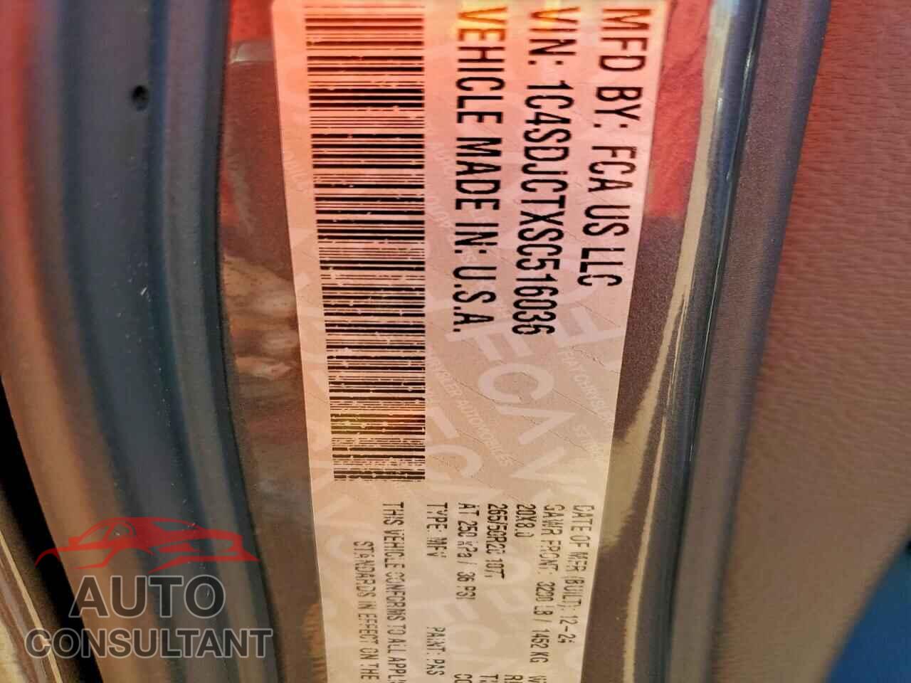 DODGE DURANGO 2025 - 1C4SDJCTXSC516036
