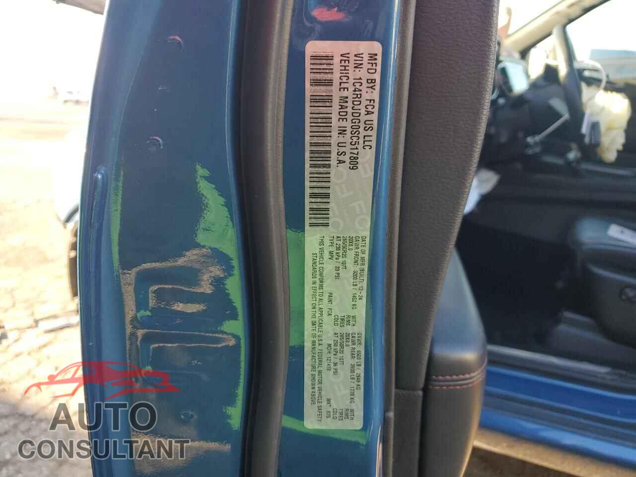 DODGE DURANGO 2025 - 1C4RDJDG0SC517809