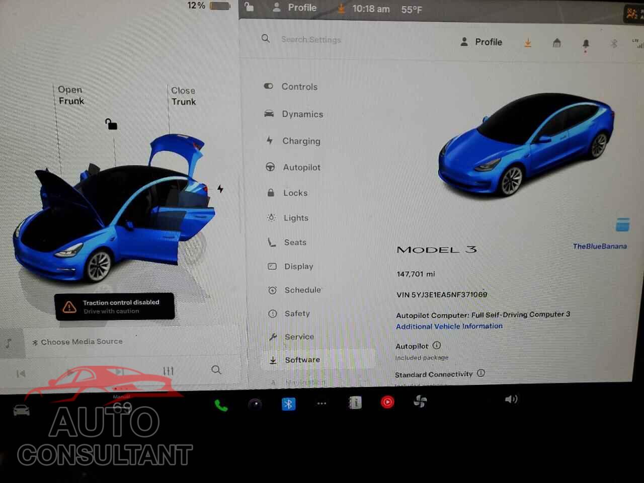 TESLA MODEL 3 2022 - 5YJ3E1EA5NF371069