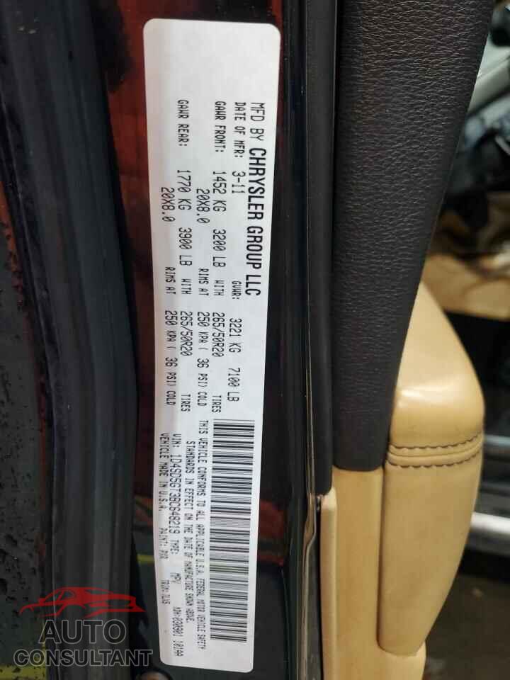 DODGE DURANGO 2011 - 1D4SD5GT3BC648219