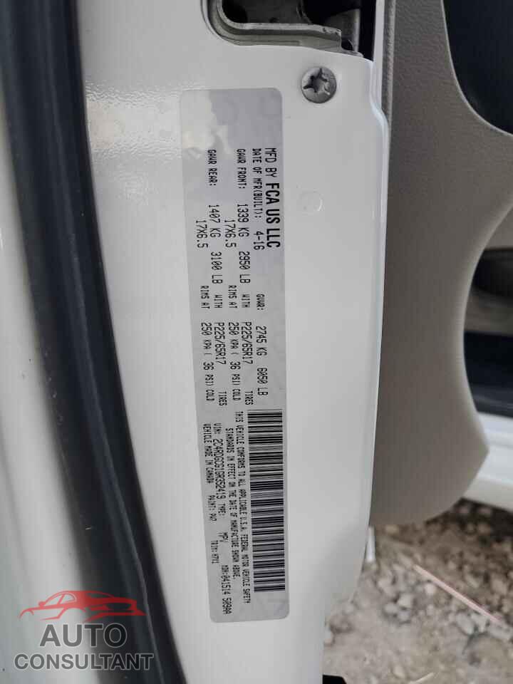 DODGE CARAVAN 2016 - 2C4RDGCG1GR352419