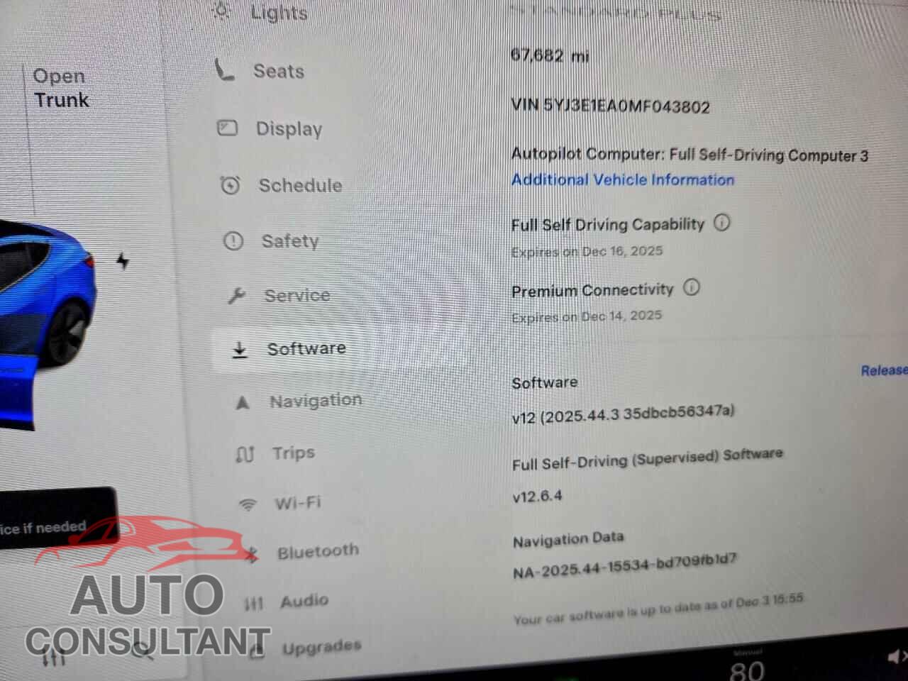 TESLA MODEL 3 2021 - 5YJ3E1EA0MF043802