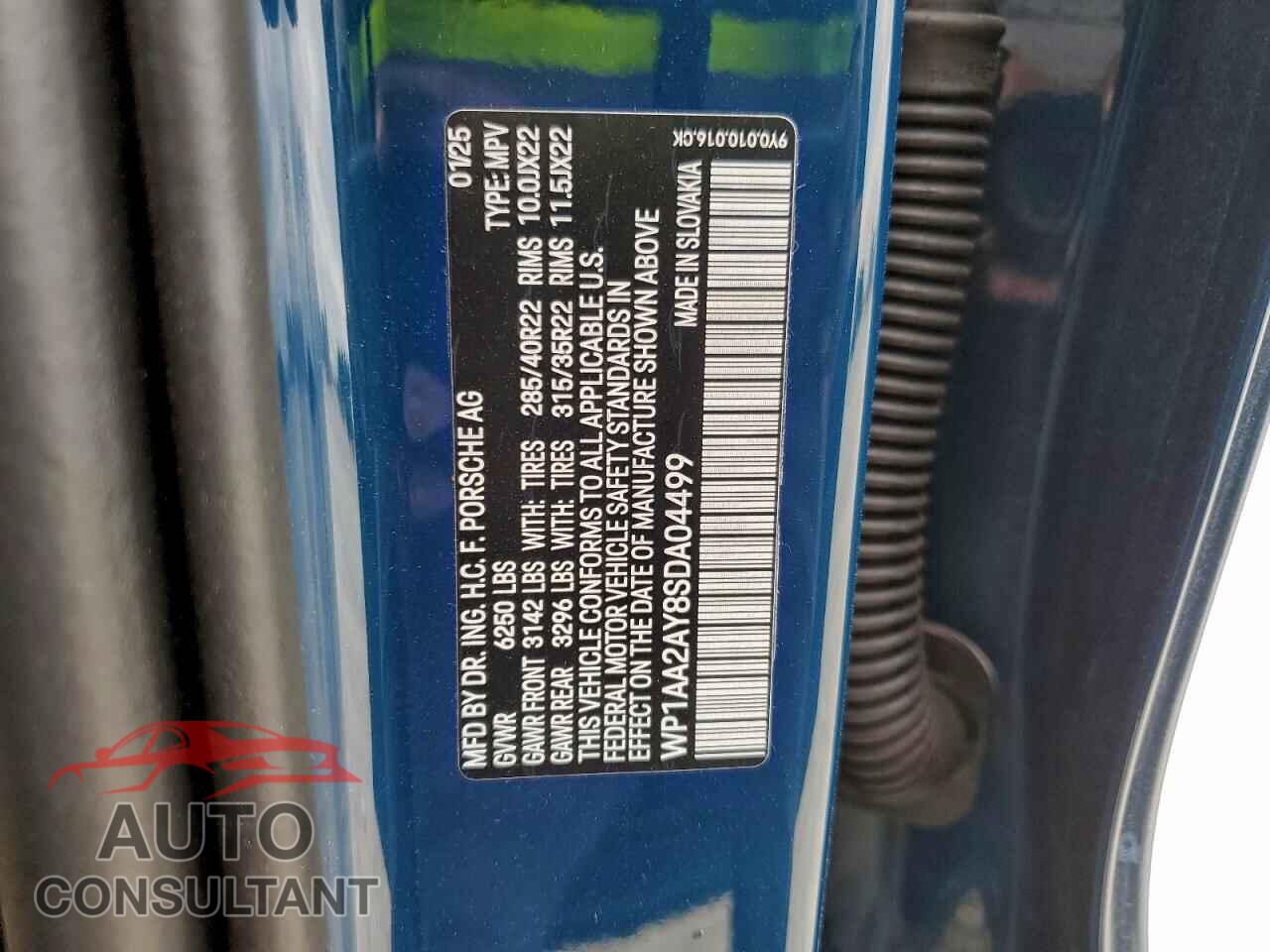 PORSCHE CAYENNE 2025 - WP1AA2AY8SDA04499