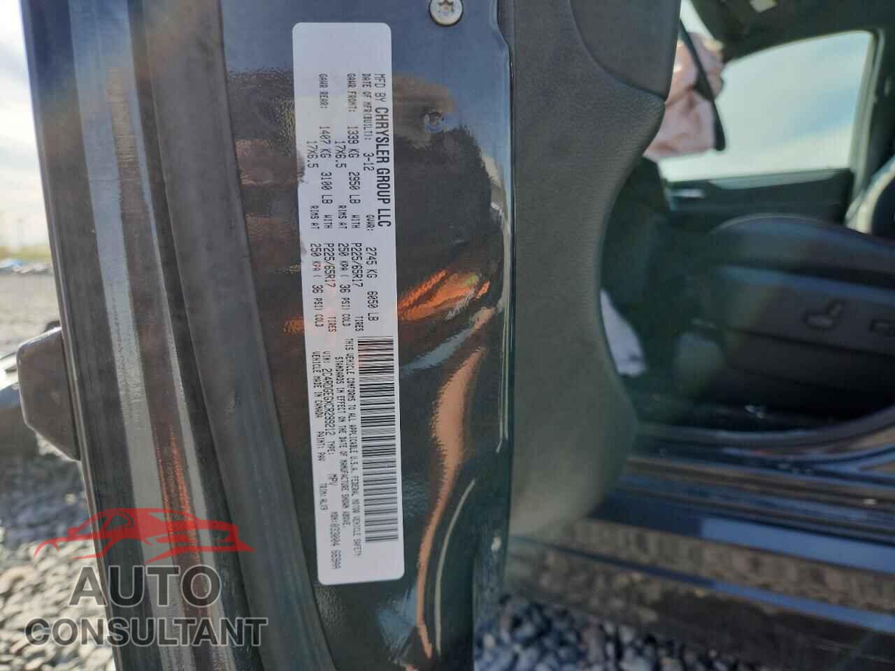 DODGE CARAVAN 2012 - 2C4RDGEGXCR299212