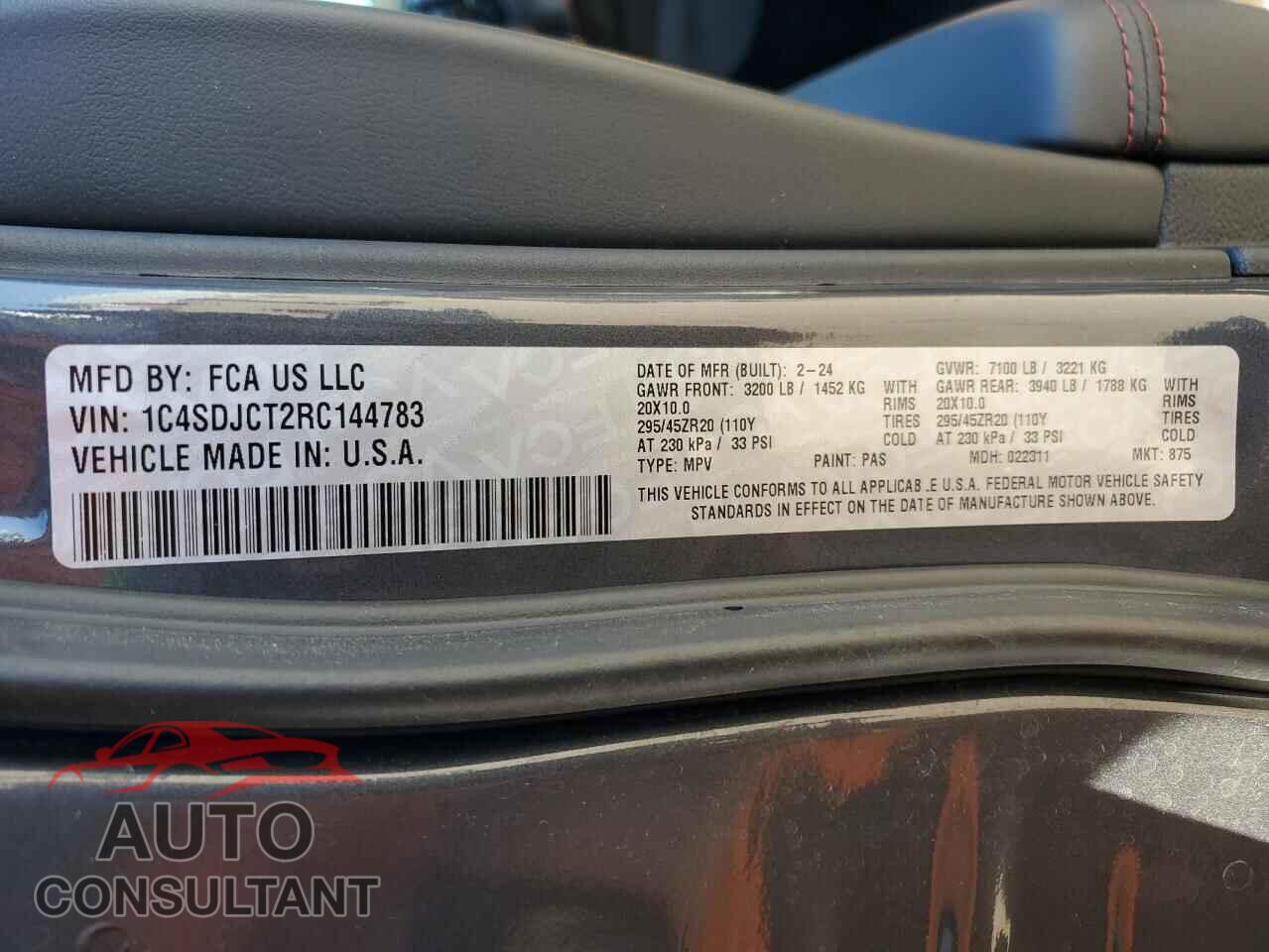 DODGE DURANGO 2024 - 1C4SDJCT2RC144783