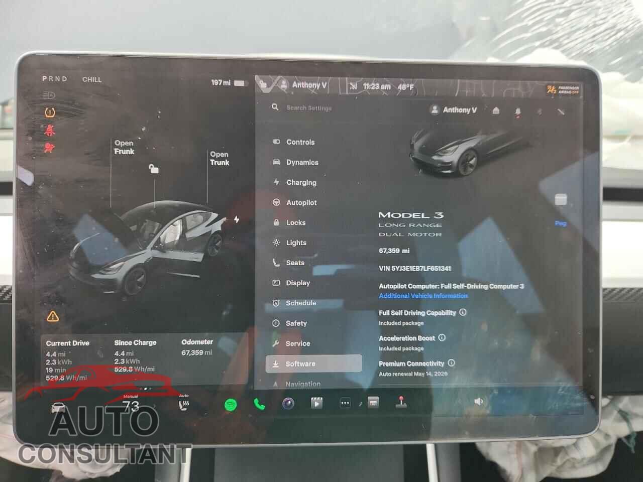 TESLA MODEL 3 2020 - 5YJ3E1EB7LF651341