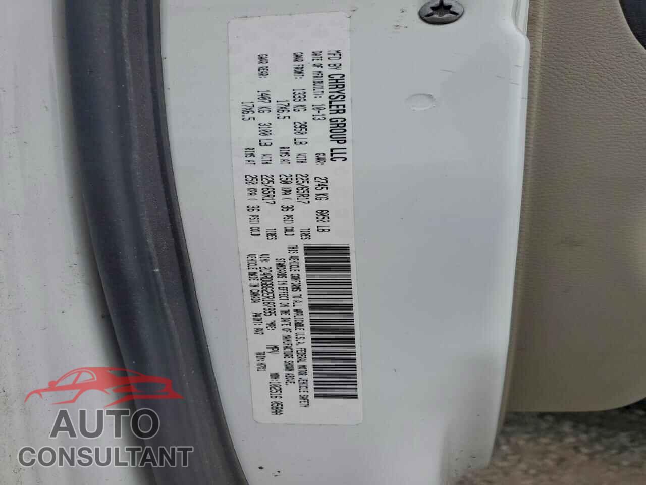 DODGE CARAVAN 2014 - 2C4RDGBG2ER187995