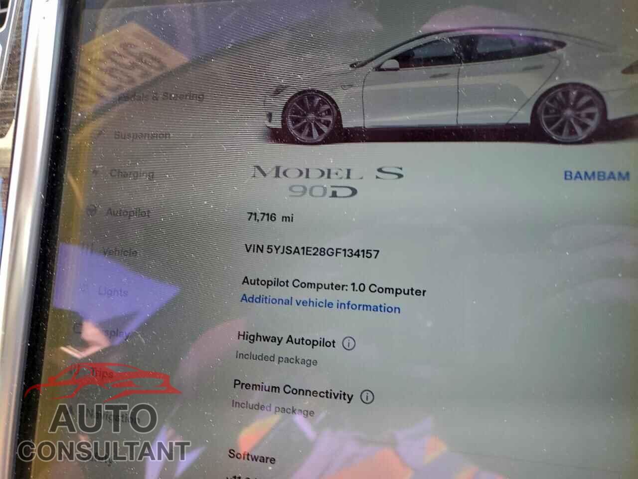 TESLA MODEL S 2016 - 5YJSA1E28GF134157