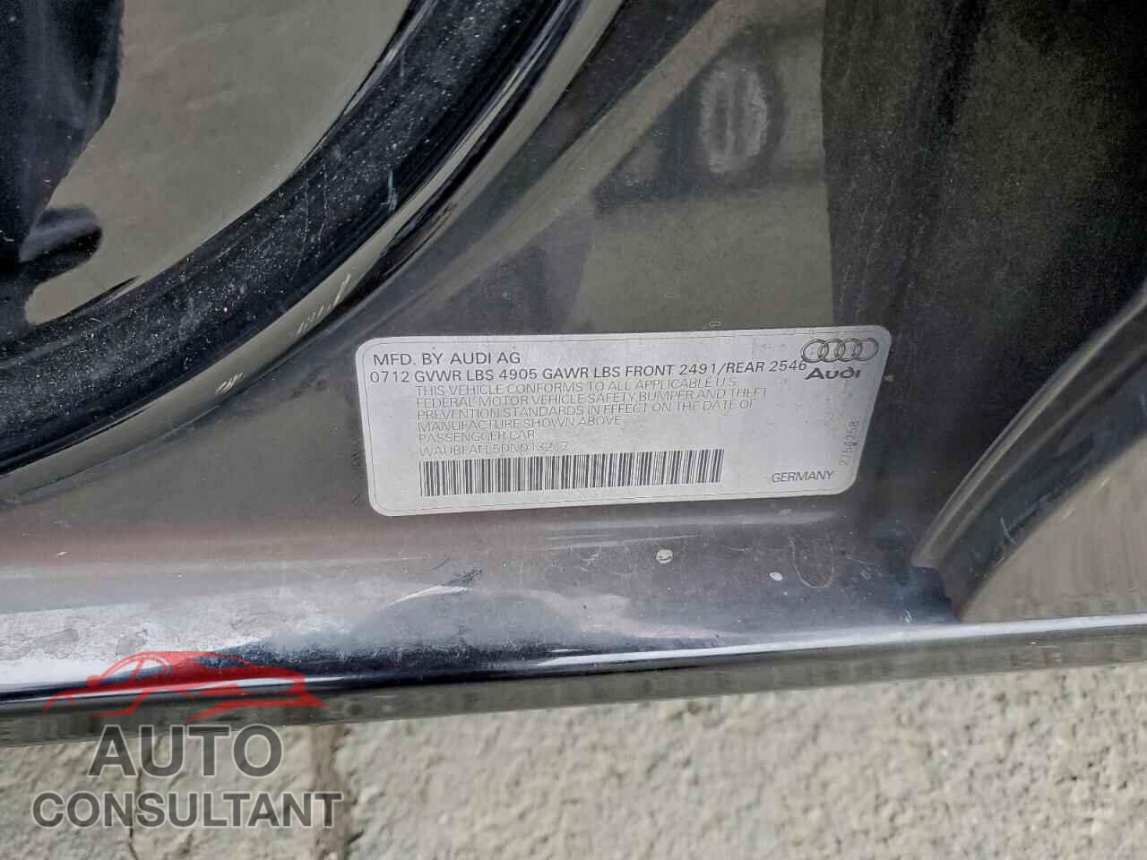 AUDI A4 2013 - WAUBFAFL5DN013217