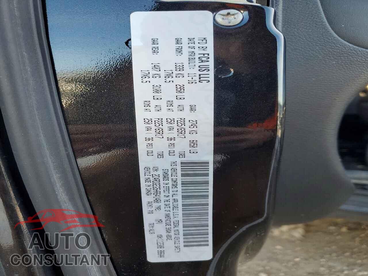 DODGE CARAVAN 2017 - 2C4RDGEG5HR641480