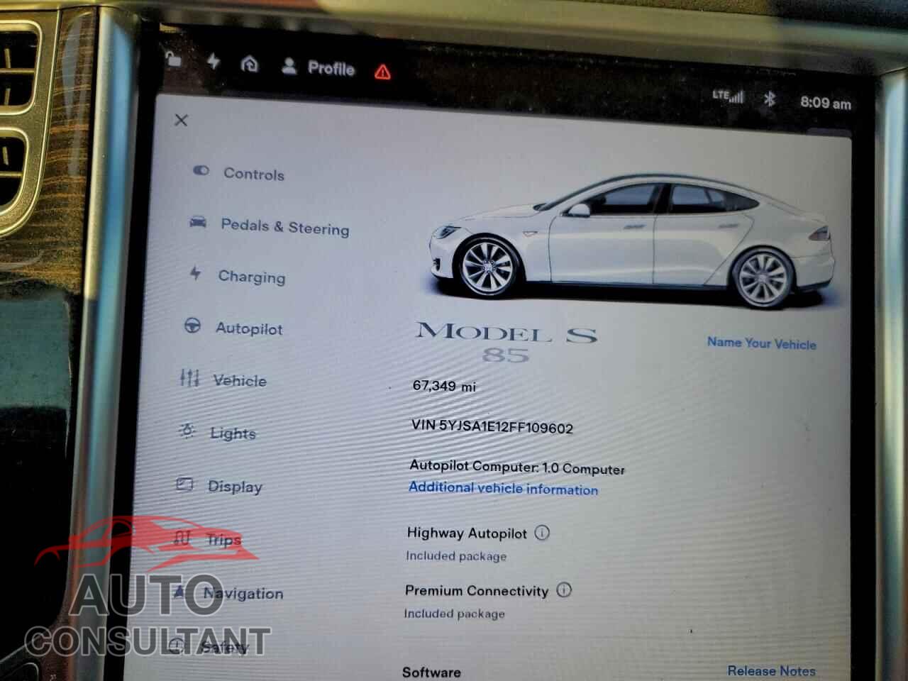 TESLA MODEL S 2015 - 5YJSA1E12FF109602